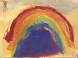 painting of a rainbow (photo by Wendy Kennar)